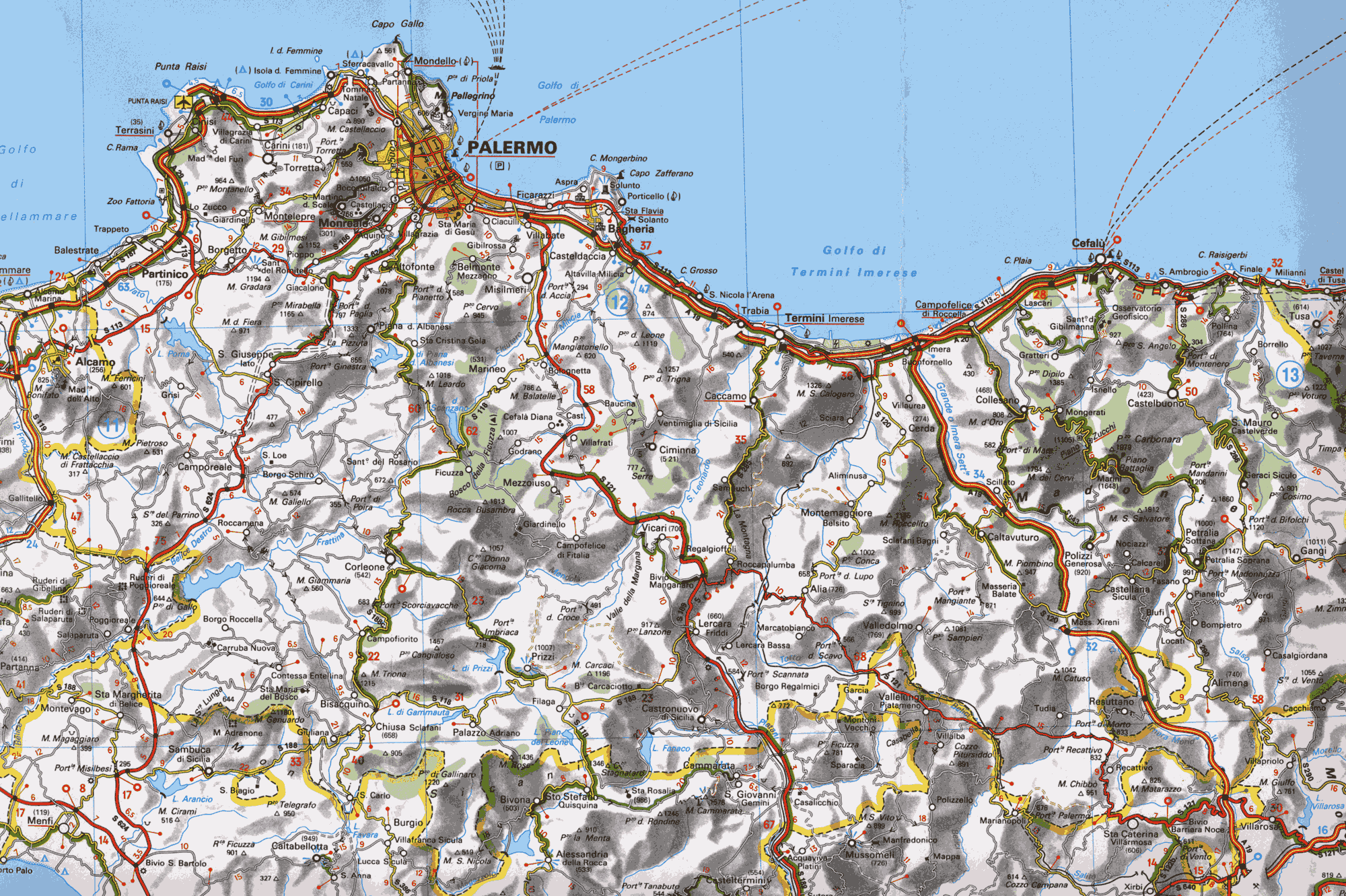 Map Of Palermo Mappa Di Palermo